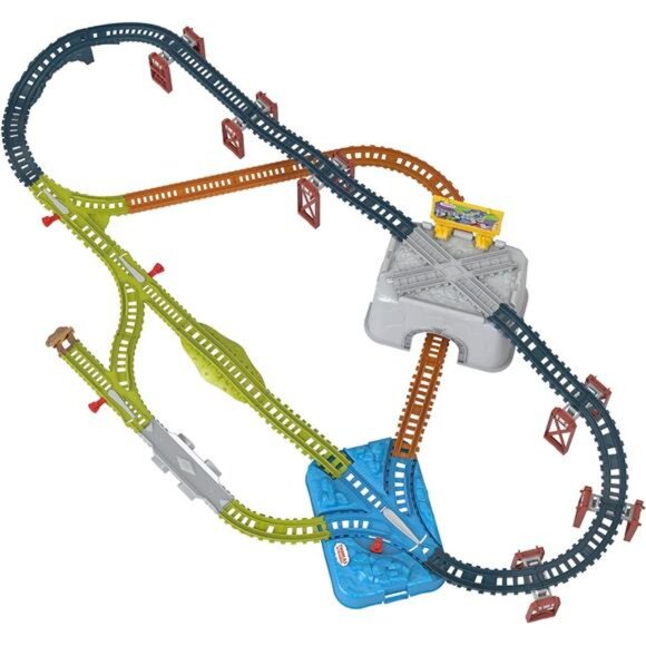 ​Thomas & Friends Toy Train Tracks Set, Connect & Build Bucket, 34-Piece - Picture 4 of 7